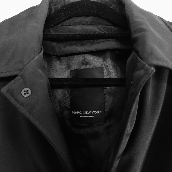 MARC NEW YORK All Weather Men's Black Overcoat Size Small Like New Condition - Picture 4 of 4